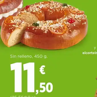 Hipercor Roscón sin relleno oferta