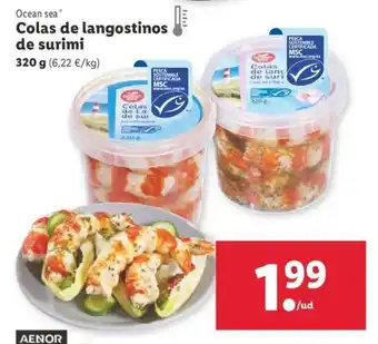 Lidl Ocean Sea Colas de langostinos de surimi 320g oferta