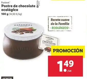 Lidl Pastoret Postre de chocolate ecológico 100g oferta