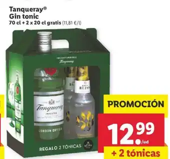Lidl Tanqueray Gin tonic 70cl oferta