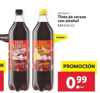 Lidl Don Simon Tinto de verano con alcohol 1,5L oferta