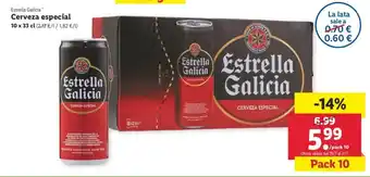 Lidl Estrella Galicia Cerveza especial 10x33cl oferta
