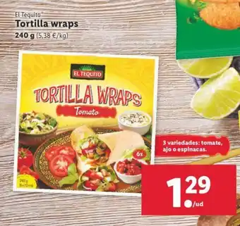 Lidl Tortilla wraps 240g oferta