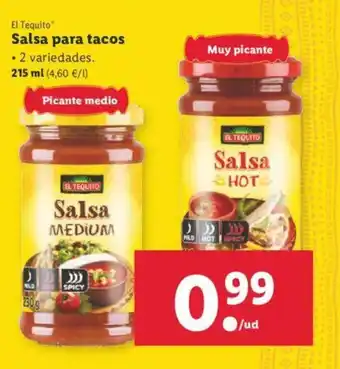 Lidl Salsa para tacos 215ml oferta