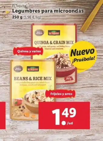 Lidl El Tequito Legumbres para microondas 250g oferta