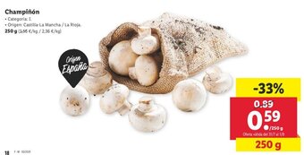 Lidl Champiñon 250g oferta