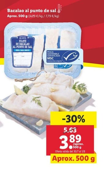 Lidl Bacalao al punto de sal 500g oferta