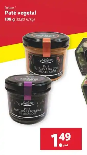 Lidl Deluxe Paté vegetal 108g oferta