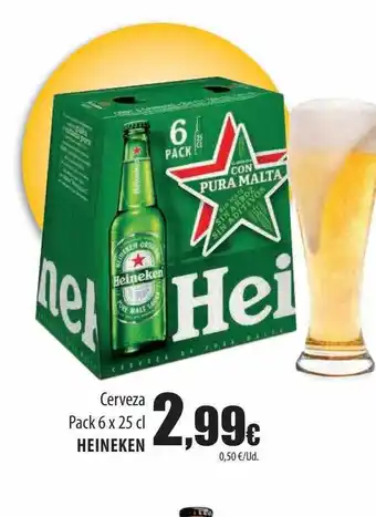 Spar Tenerife Cerveza pack 6 heineken oferta