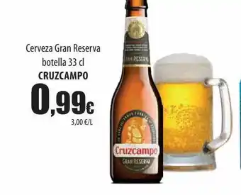 Spar Tenerife Cerveza gran reserva botella cruzcampo oferta