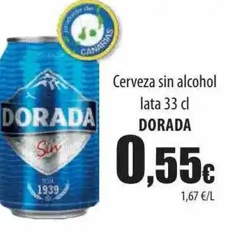 Spar Tenerife Cerveza sin alcohol lata dorada oferta