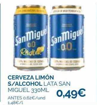 Supermercados La Despensa Cerveza limón s alcohol lata san miguel oferta