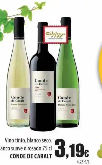 Vino tinto blanco seco blanco suave o rosado conde de caralt