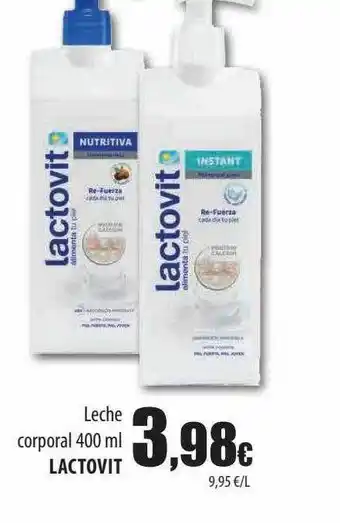 Spar Tenerife Leche corporal lactovit oferta