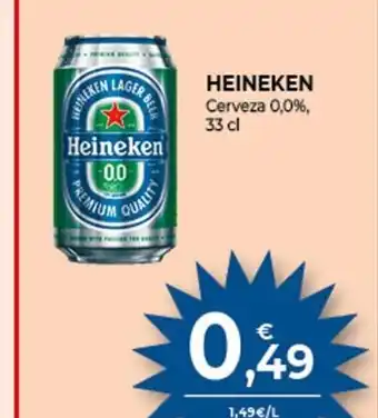 CashDiplo Heineken Cerveza 0.0%, 33cl oferta