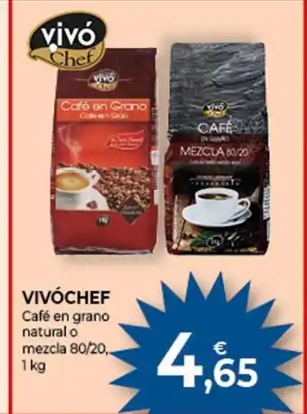 CashDiplo Vivóchef Café en Grano Natural o Mezcla 80/20, 1kg oferta