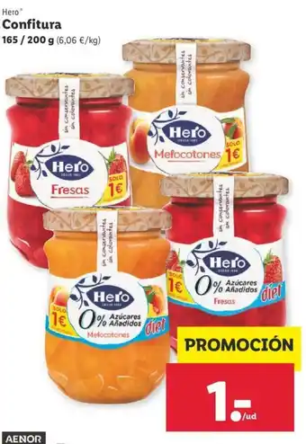 Lidl Hero Confitura 165/200g oferta