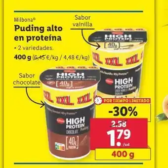 Lidl Puding alto en proteína oferta