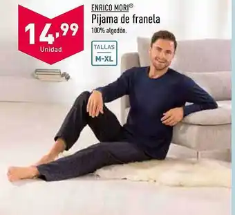 ALDI Enrico mori pijama de franela oferta