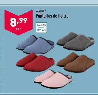 ALDI Walkx pantuflas de fieltro oferta
