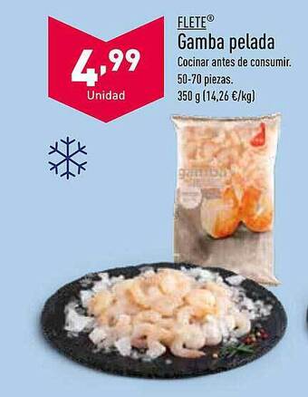 ALDI Flete gamba pelada oferta