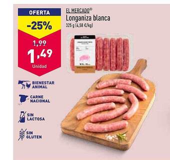 ALDI El mercado longaniza blanca oferta