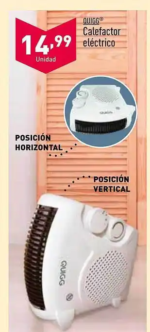 ALDI Quigg calefactor eléctrico oferta