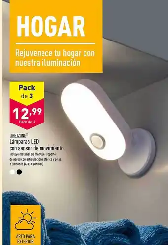 ALDI Lightzone láamparas led oferta