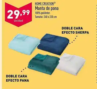 ALDI Home creation manta de pana oferta