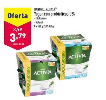 ALDI Danone-activia yogur con probióticos 0% oferta