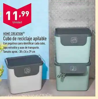 ALDI Home creation cubo de reciclaje apilable oferta