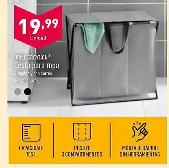 ALDI Home creation cesta para ropa oferta