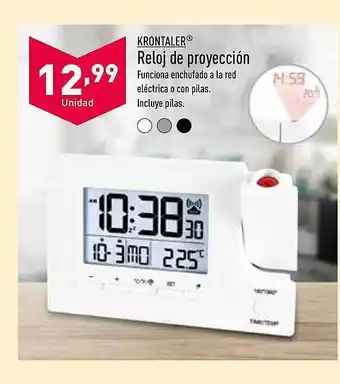 ALDI Krontaler reloj de proyección oferta