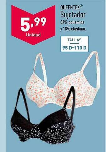 ALDI Queentex sujetador oferta