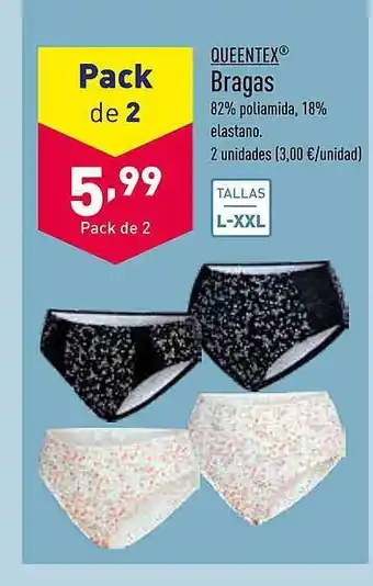 ALDI Queentex bragas oferta
