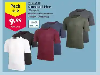 ALDI Straight up camiseta bàsicas oferta
