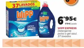 Supermercados Lupa Wipp express detergente polvo o gel azul oferta