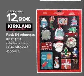 Costco Kirkland pack 84 etiquetas de regalo oferta