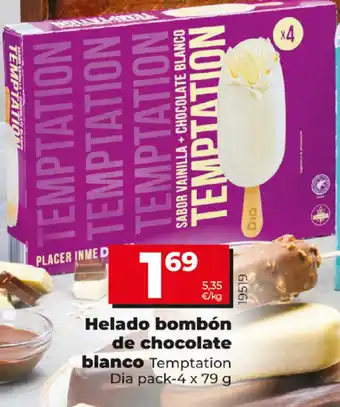 Maxi Dia Helado bombón de chocolate blanco oferta