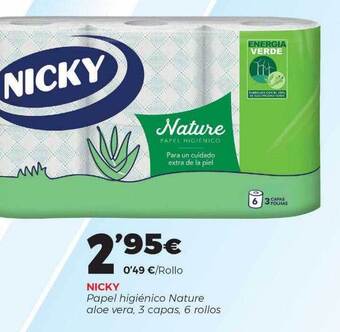 Supermercados Lupa Nicky papel higiénico nature aloe vera oferta