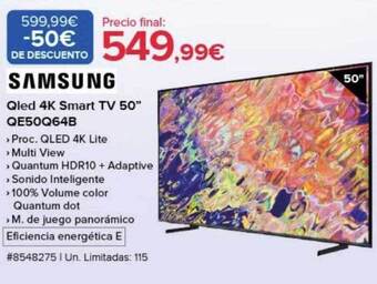 Costco Samsung qled 4k smart tv 50 oferta