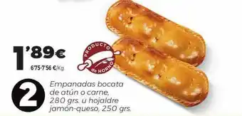 Supermercados Lupa Empanadas bocata de atún o carne u hojaldre jamón-queso oferta
