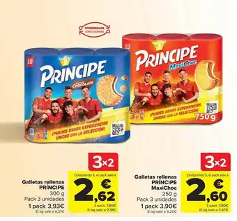 Carrefour Galletas rellenas príncipe galletas rellenas príncipe maxichoc oferta