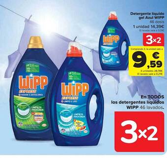 Carrefour Detergente líquido gel azul wipp oferta
