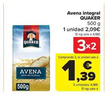 Carrefour Avena integral quaker oferta