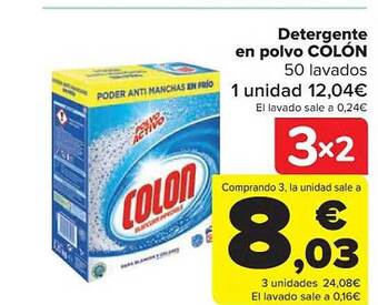 Carrefour Detergente en polvo colón oferta