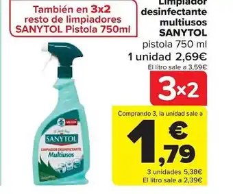 Carrefour Limpiador desinfectante multiusos sanytol oferta