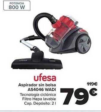 Carrefour Ufesa aspirador sin bolsa as4046 wadi oferta