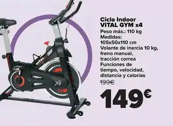 Carrefour Ciclo indoor vital gym x4 oferta