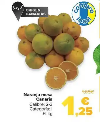 Carrefour Naranja mesa canaria oferta